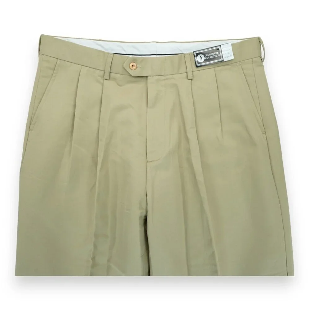 NWT Clubhouse‎ Collection Khaki Golf Pants Men's Size 38x30